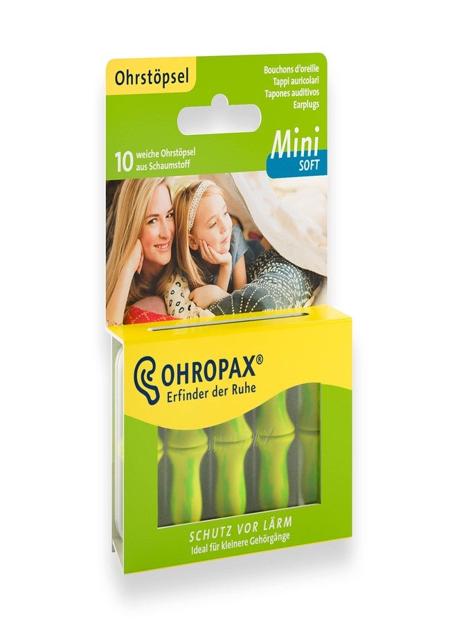 OHROPAX Mini Soft Earplugs, Anatomically Shaped in-Ear Plugs, for The Small Ear Canal and for Children, Made of Foam, for Relaxing, Sleeping and Listening to Music, Pack of 10 (17296) - Image 1